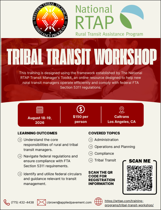 Tribal Programs. Bus This Event is $150.00